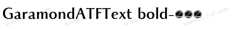 GaramondATFText bold字体转换